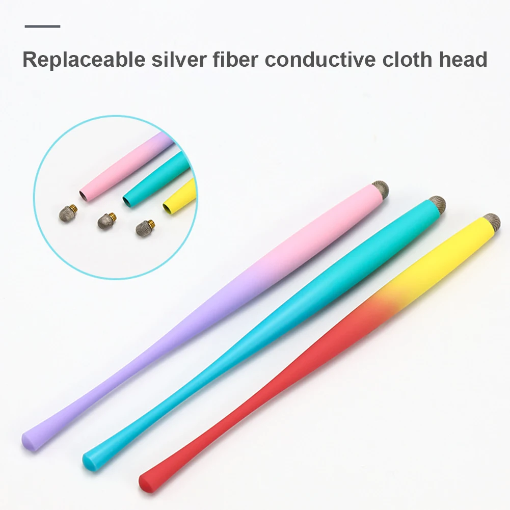 

2021 Capacitive Stylus Fiber Tip Slim Waist Gradient Touchscreen Stylus Pencil for Tablet Phone Touch Screen Pen