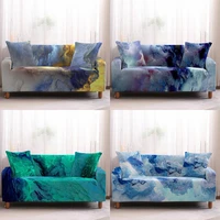 marbling theme elastic sofa cover home decor sofa covers for living room sectional sofa cushion cover multicolor couch cover