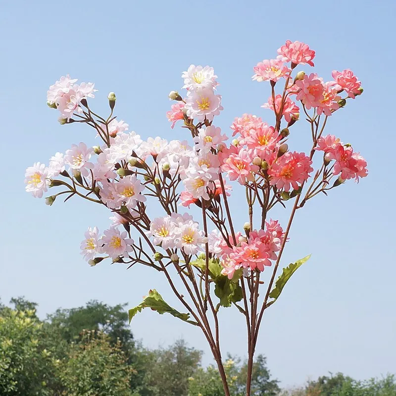 65 см НОВЫЙ Lewisia cotyledon цветок ветка искусственные шелковые цветы домашний декор