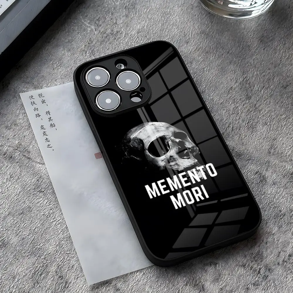 Чехол для телефона Memento Mori iPhone 14 Pro Max 15 12 11 13 Mini X XR XS 16 Plus SE задняя крышка из