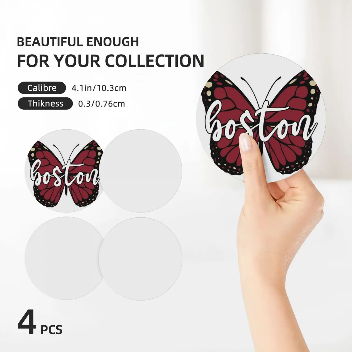 Керамические подставки Boston Butterfly (набор из 4 шт.) керамические для столового