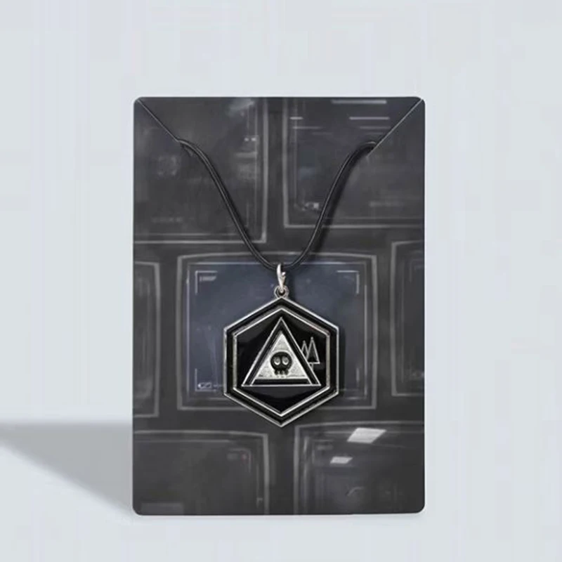 Аниме убийство дронов косплей ожерелье готический череп скелет кулон черная шея