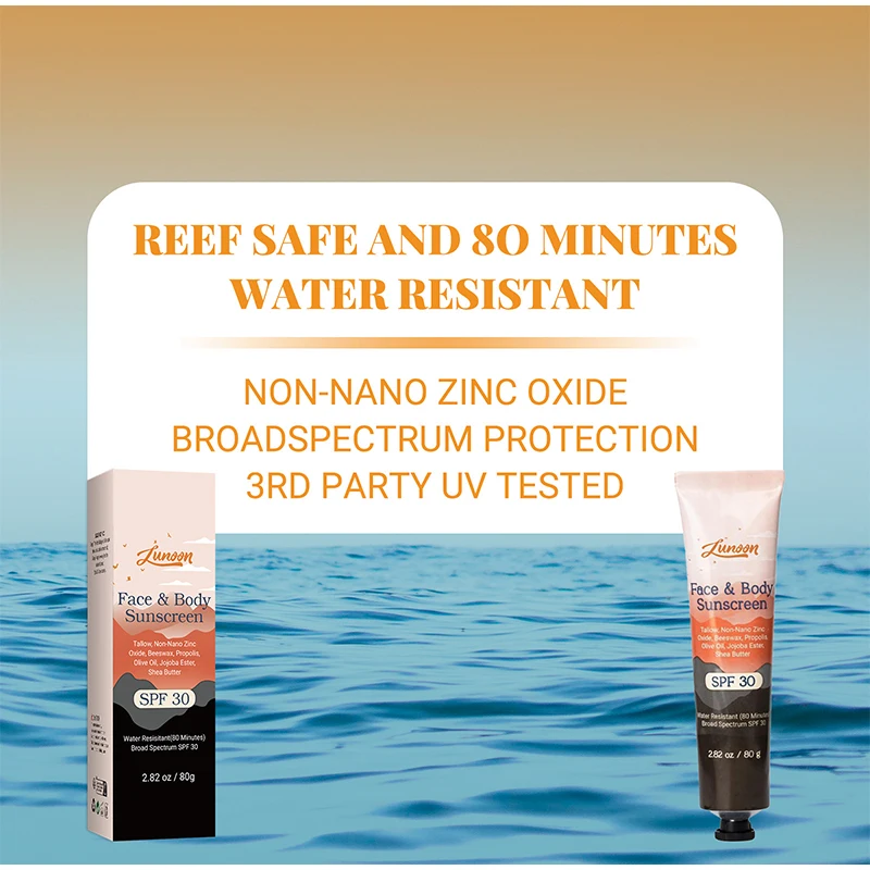 Минеральный солнцезащитный крем LUNOON с защитой от солнечных лучей отбеливающий