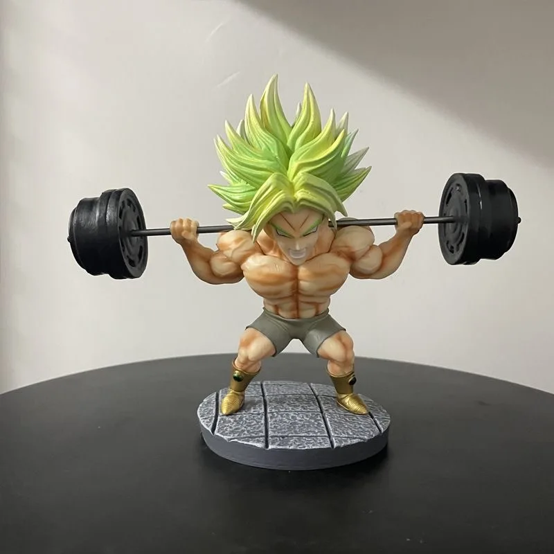 Фото Dragon Ball Gk Super Saiyan Легкое оружие Пятая пуля Фитнес Brolli Лифтинг Штанга Модель мышц в штучной упаковке Орнамент ручной работы №4