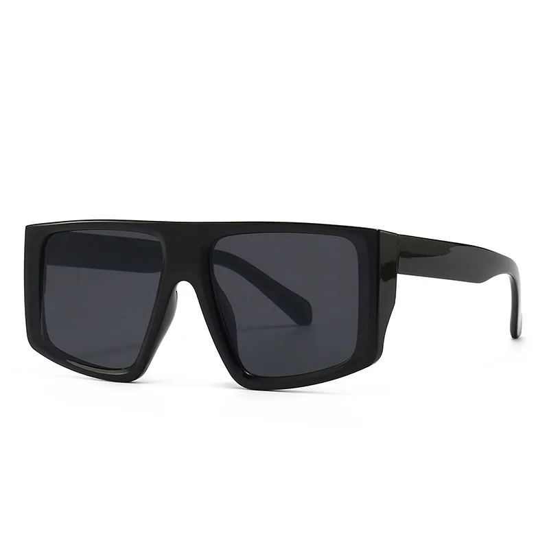 

Vintage Punk Square Sunglasses Men Women Design Fashion One Piece Sunglasses Women Retro Brown Shades Glasses