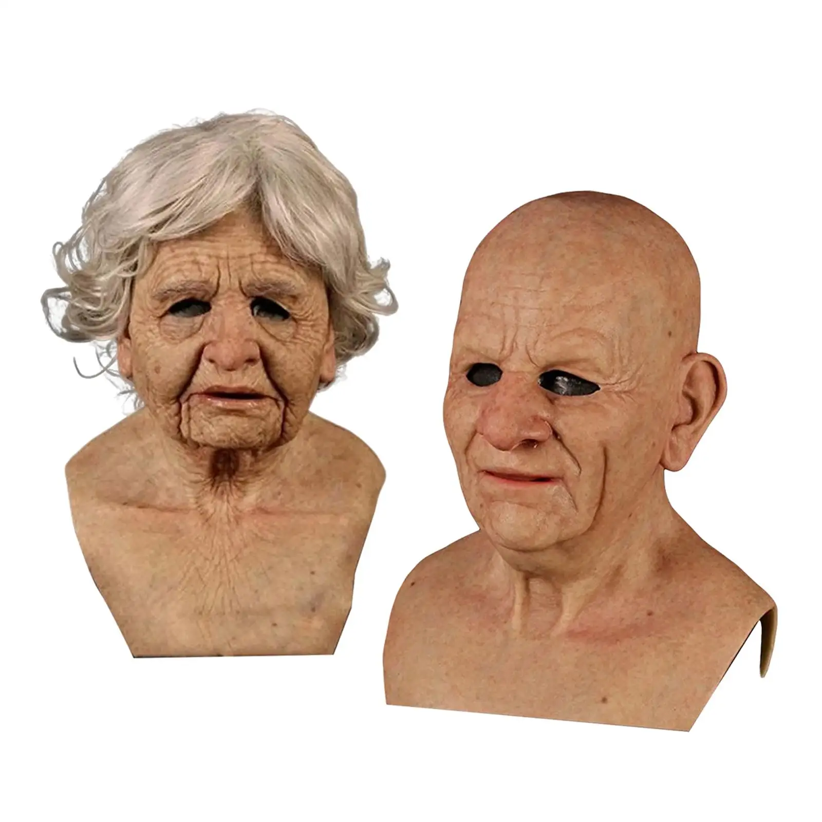 

Horror Latex Old Man Mask Costum Props Headgear Disguise for Halloween