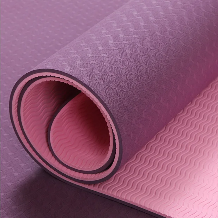 

6mm Thick TPE Monochrome Yoga Mat Sports Mat Environmental Protection Tasteless Non-slip Fitness Outdoor Mat Tpe Yoga Mat