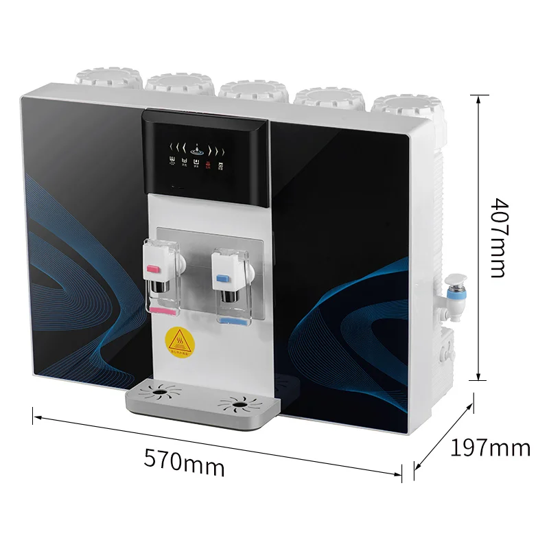Hot selling Cold and hot dual-mode multi-function  RO water dispenser  5  filtration Smart touch TDS display water dispenser enlarge