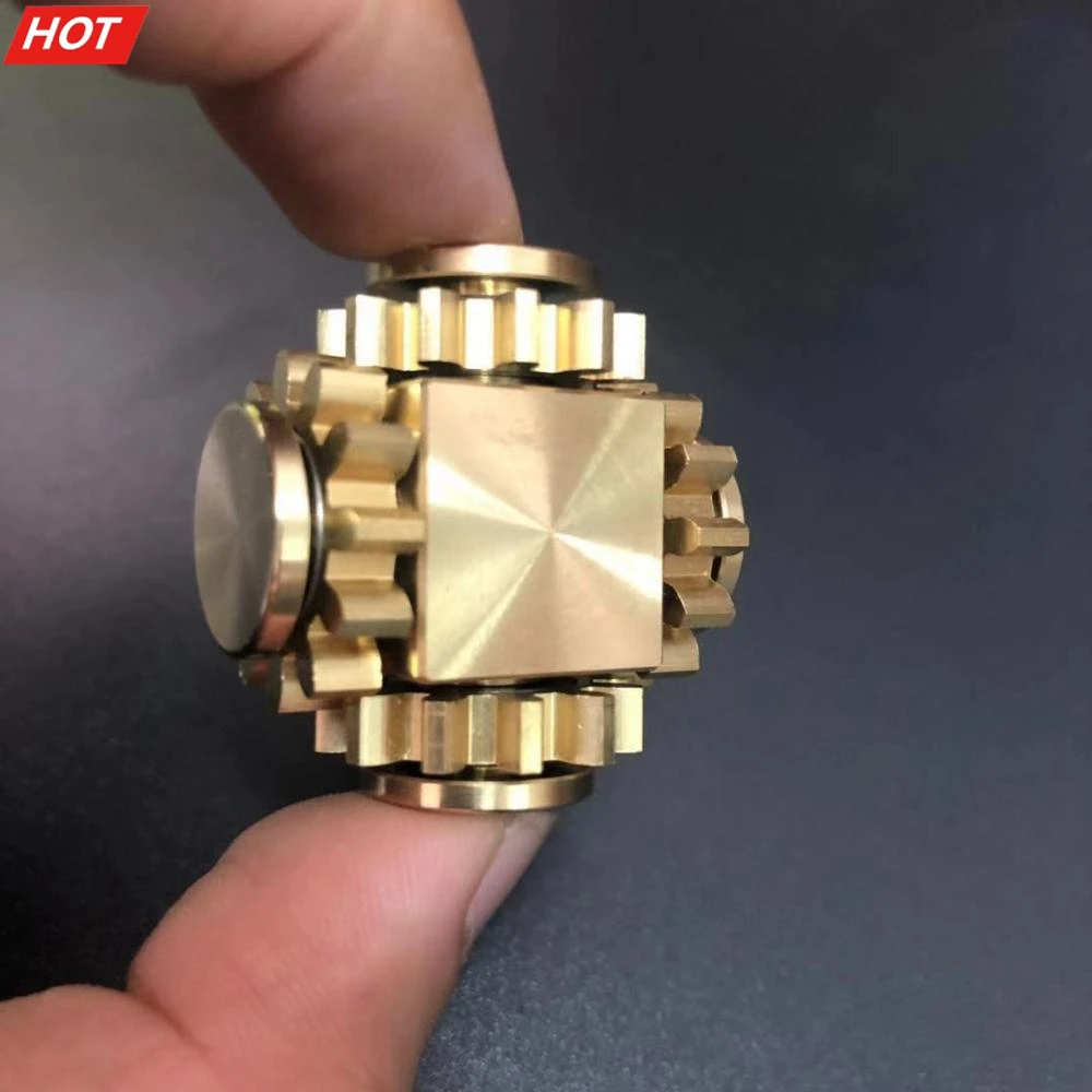 

Novel Fidget Spinner Copper Finger Toys Brass Alloy Hand Fingertip Gyro Metal Bearing Relieve Stress For Kids Children Boys Gift