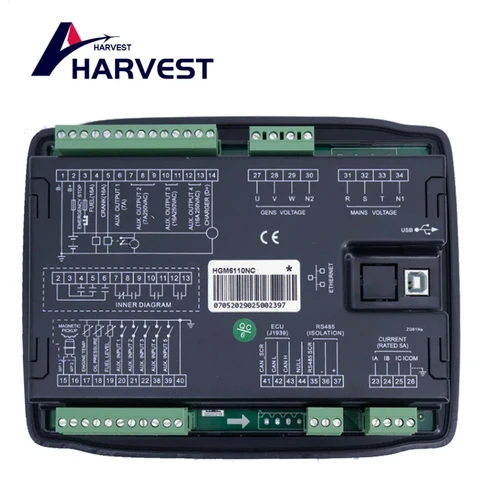 Контроллер дизельного генератора HGM6110NC Smartgen AMF, модуль управления автозапуском и остановкой, части панели генератора с R485