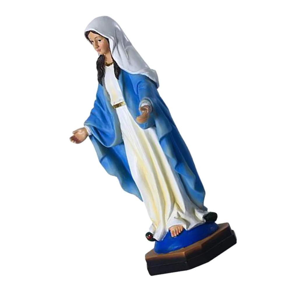 

Our Lady Ornament Church Accessory Decoration Resin Virgin Mary Religious Decorative Madonna Home Vintage