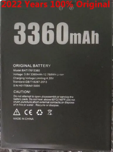 Новый телефон батарея DOOGEE BAT17613360 X30 аккумулятор 3360 мАч высокая емкость