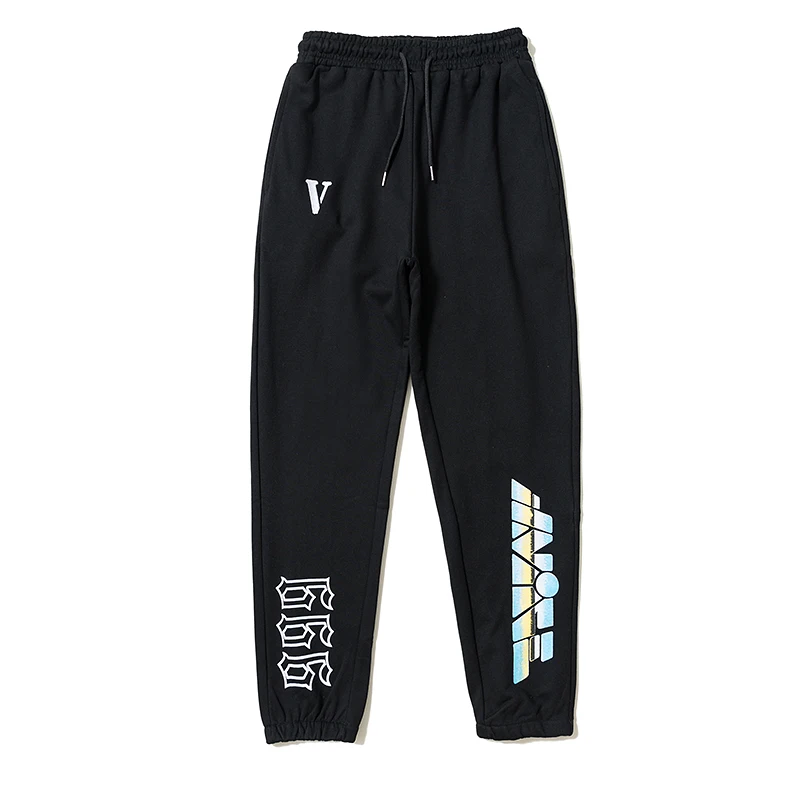 

VLONE Trousers Female Couple Loose Street Hip-hop Trend Men's Cotton Casual Trousers Letter Printing