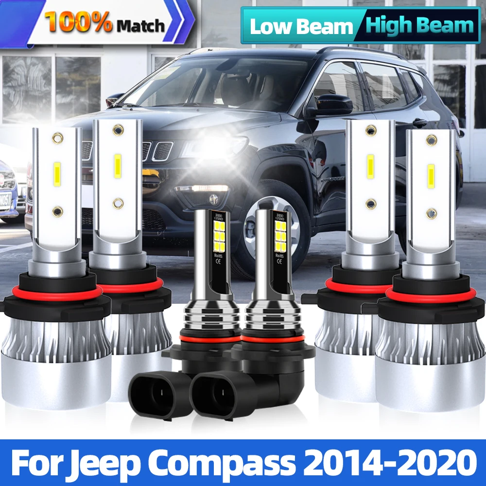 

240 лм, автомобильные фонари, CSP, Лампы CANBUS с чипом, 2014 Вт, автомобильные фонари, противотуманные фары для Jeep Compass 2016-2017 2018 2019 2020