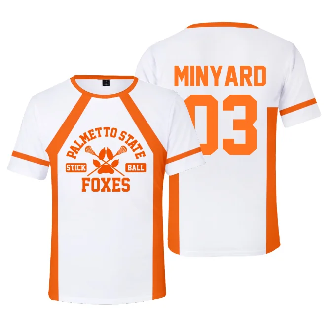 Men T-shirtKaus 3D The Foxhole Court Palmetto State Foxes Lacrosse Cosplay WILDS Mindard untuk Pria dan Wanita