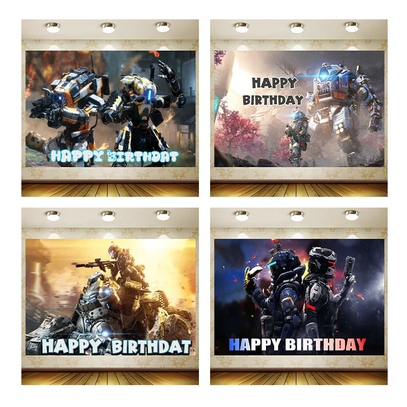 Фон для фотосъемки с изображением мальчика из мультфильма Титан