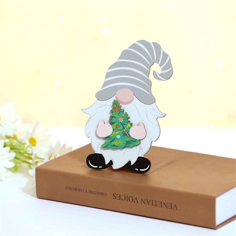 

Festive Party Decoration Wood Durables Ornaments DIY Wood Christmas Decorations Handmade High Quality Scene Layout