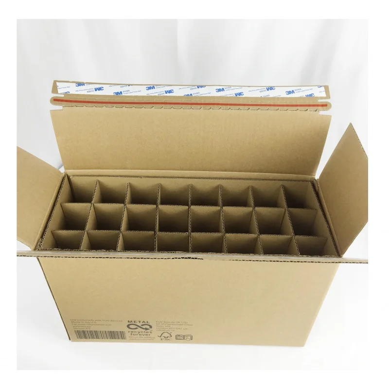 

Custom Wholesale cardboard box packaging wine custom printed shipping box with dividers carton box