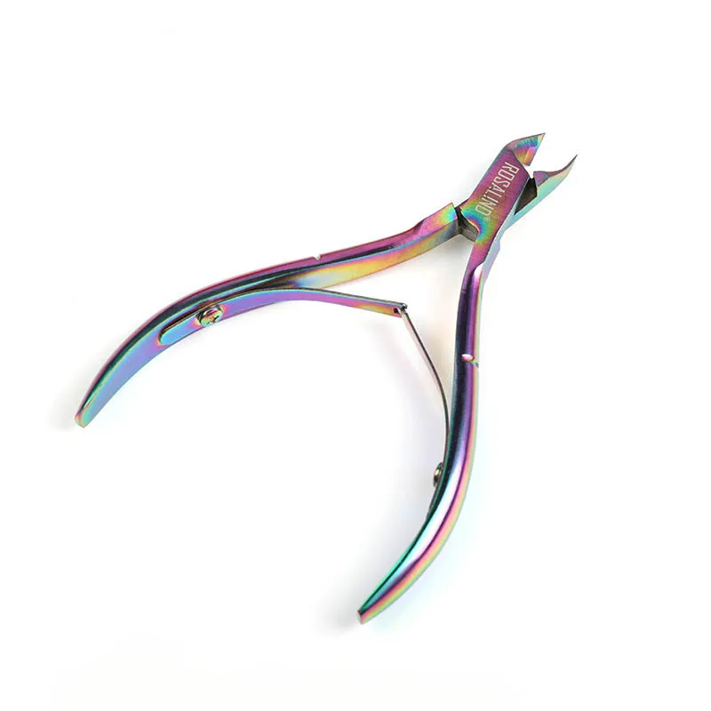 

Stainless Steel Colorful Nail Cuticle Nipper Cutter Rainbow Clipper Scissor Dead Skin Remover Trimming Manicure Nail Art Tool