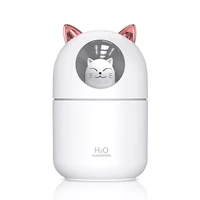 2021 led light cartoon cat design cool mist usb humidifier ultrasonic ultra quiet humidifier for kids nursery bedroom