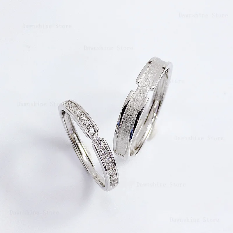 

Couple Rings Sterling Silver S925 Men And Women A Pair Of Original Niche Design Wedding Rings Light Luxury Pair Rings