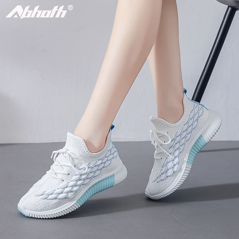 

Abhoth Fabric Running Shoes Light Women's Sneakers Breathable Yoga Shoes Fashion Sports Walking Shoes Female Zapatillas Mujer