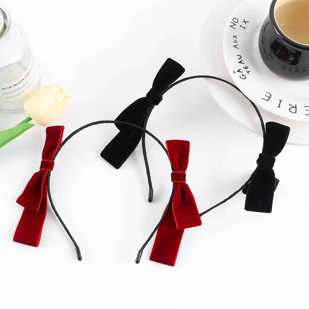 

Fashion Sweet Make Up Wash Face Hairband Girls Headwear Hair Accessories Hair Hoop Hair Bands Velvet Bow Headband