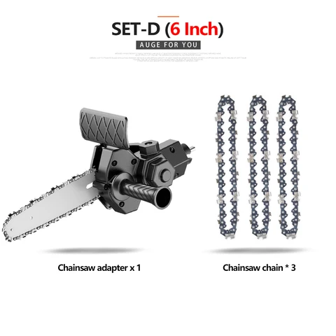 4/6 дюймов Электрическая дрель Модифицированная к электрической цепной Пиле адаптер инструмент портативный преобразования головки наборы деревообработки обрезки