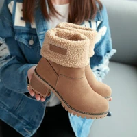 winter boots women fur warm snow boots ladies warm wool booties ankle boot comfortable shoes casual female mid calf boots shoes