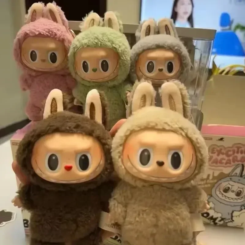 Высокое качество милые игрушки Labubu The Monsters Cardiac Macarone Kawai фигурка модель сумка