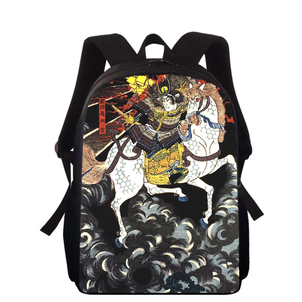 Japan Ukiyoe Art paintings 15” 3D Print Kids Backpack Primary School Bags for Boys Girls Back Pack Students School Book Bags
