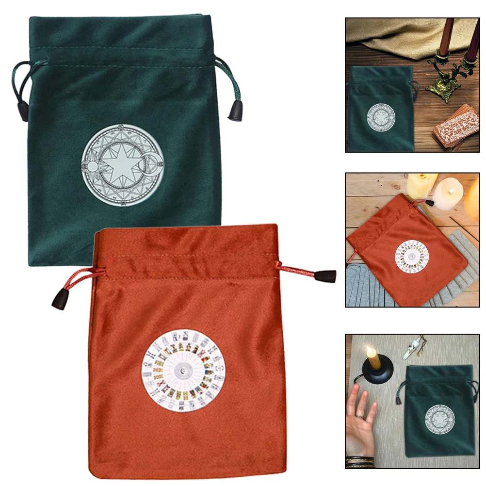 

2pcs Tarot Cards Drawstring Bags Oracle Cards Organizing Bags Tarot Cards Holders