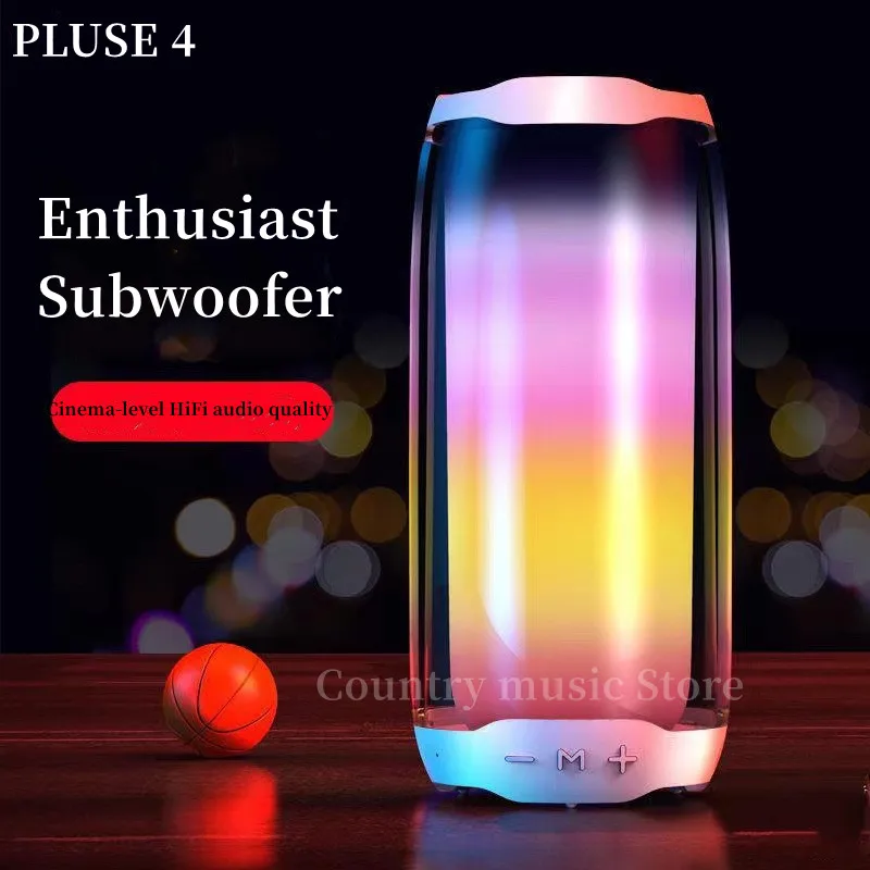 

PULSE4 Outdoor Bluetooth Speaker Portable waterproof 360 stereo RGB Mode Pulsing Flashing Light Bluetooth Sound Subwoofer