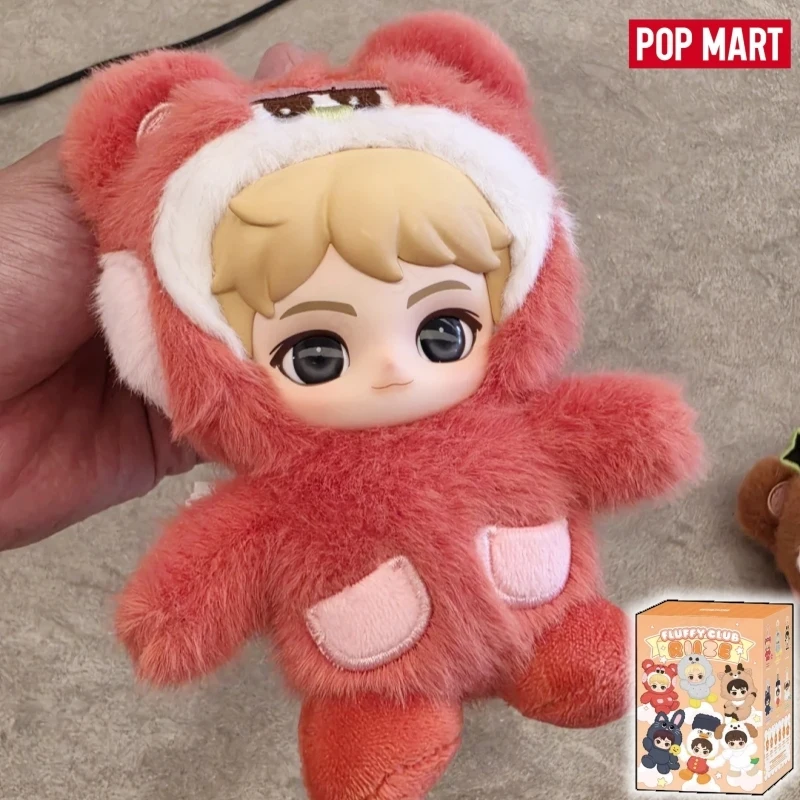 Фото Оригинальная мягкая виниловая фигурка-брелок POP MART RIIZE Fluffy Club Series в формате сюрприз-бокса, модный коллекционный аксессуар, украшение, игрушка, подарок. №1
