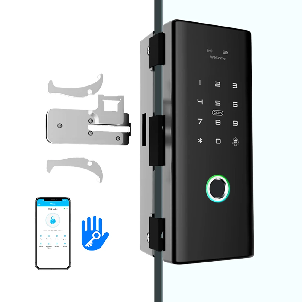 2022 Newest Anti-theft Hook Mortise Lock Tuya Wifi Smart Door Lock Recognition Sliding Glass Door Lock With Remote Control