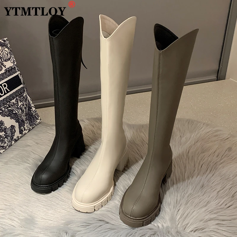 

Женские высокие сапоги до колена, роскошные модные зимние теплые сапоги с мехом на платформе, новые черные сапоги на высоком каблуке