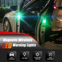 2pcs magnetic wireless led warning light car opening door warning light led strobe flashing anti collinsion indicator lights
