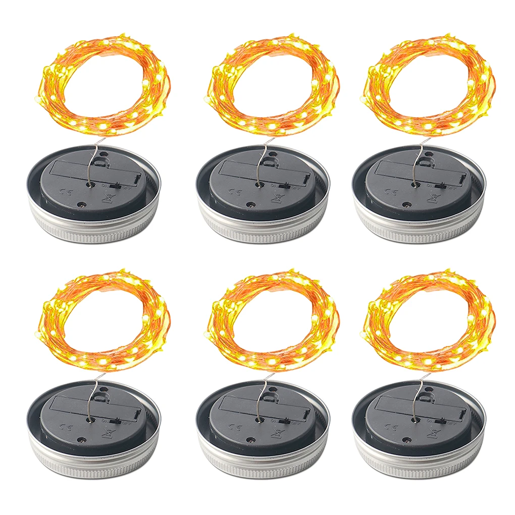 6 шт. светодиодные гирлянды на солнечной батарее |