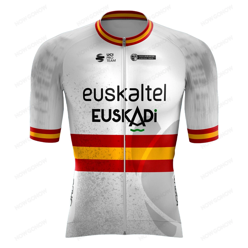 Коллекция 2022 года футболка для велоспорта Euskaltel Euskadi оранжевая мужская летняя