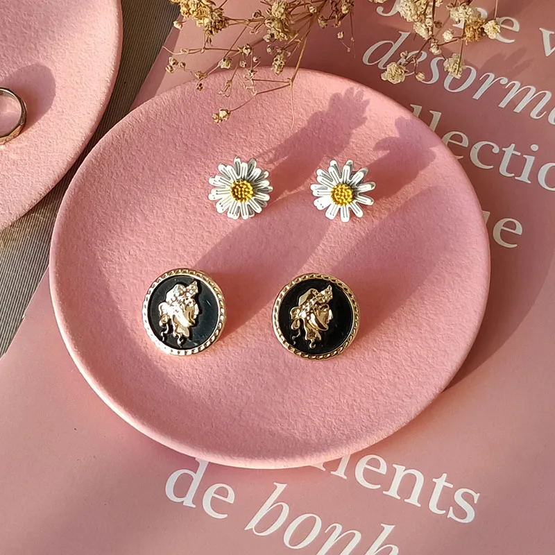 

Круглый керамический лоток для хранения ювелирных изделий TingKe в Корейском стиле ins, милая тончайшая поверхность, лоток для демонстрации юве...