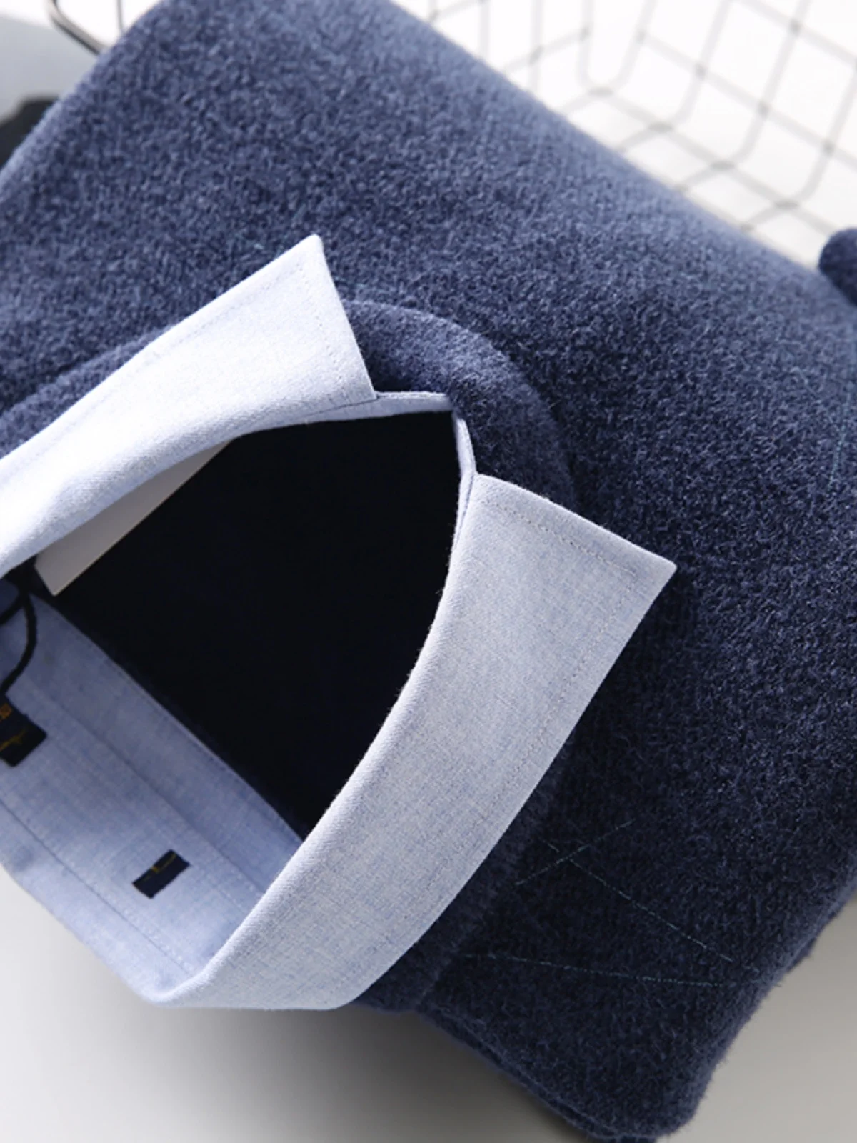 Воротник рубашки на флисовой подкладке двухсекционная деловая повседневная