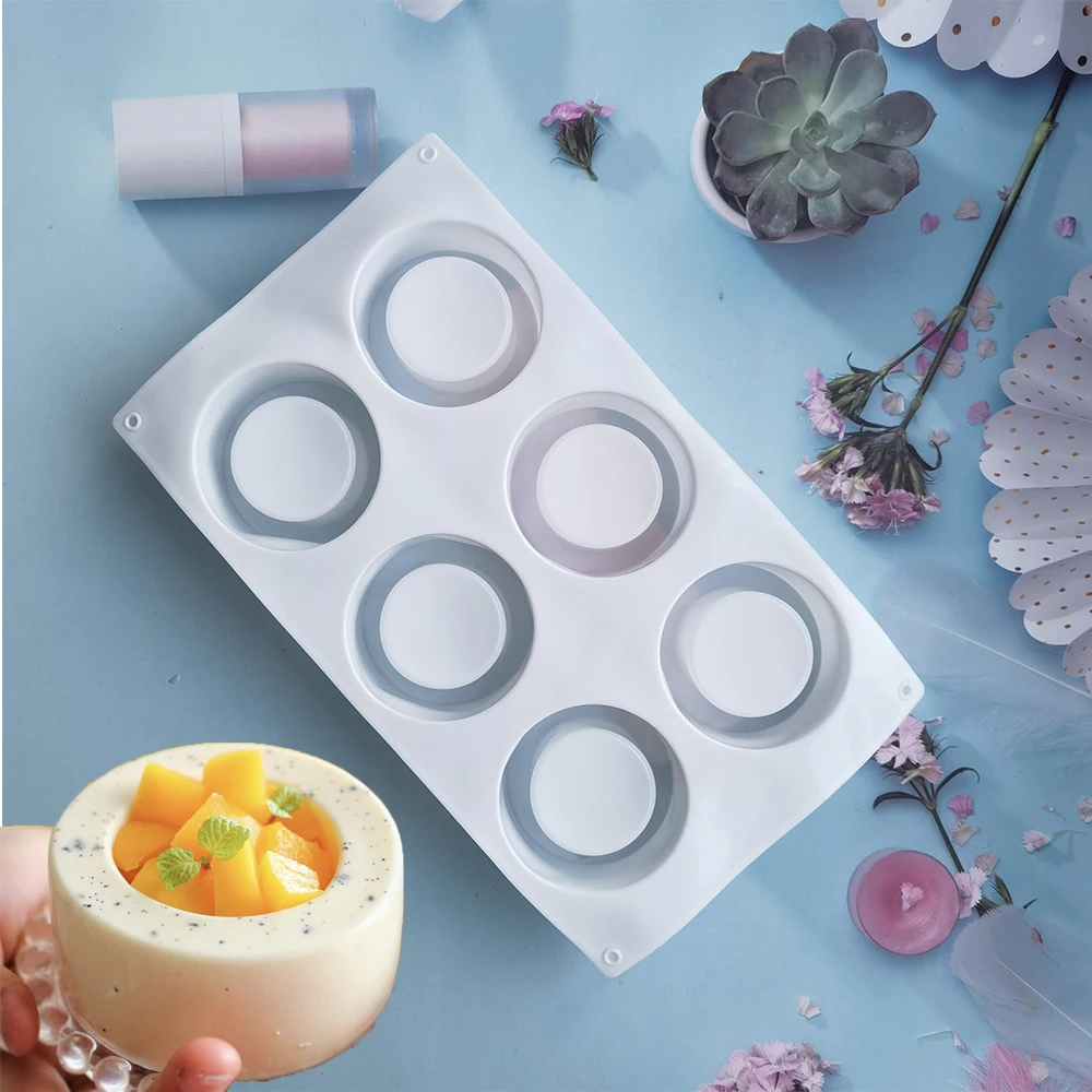 Силиконовая Круглая формочка для кексов 6 цветов |