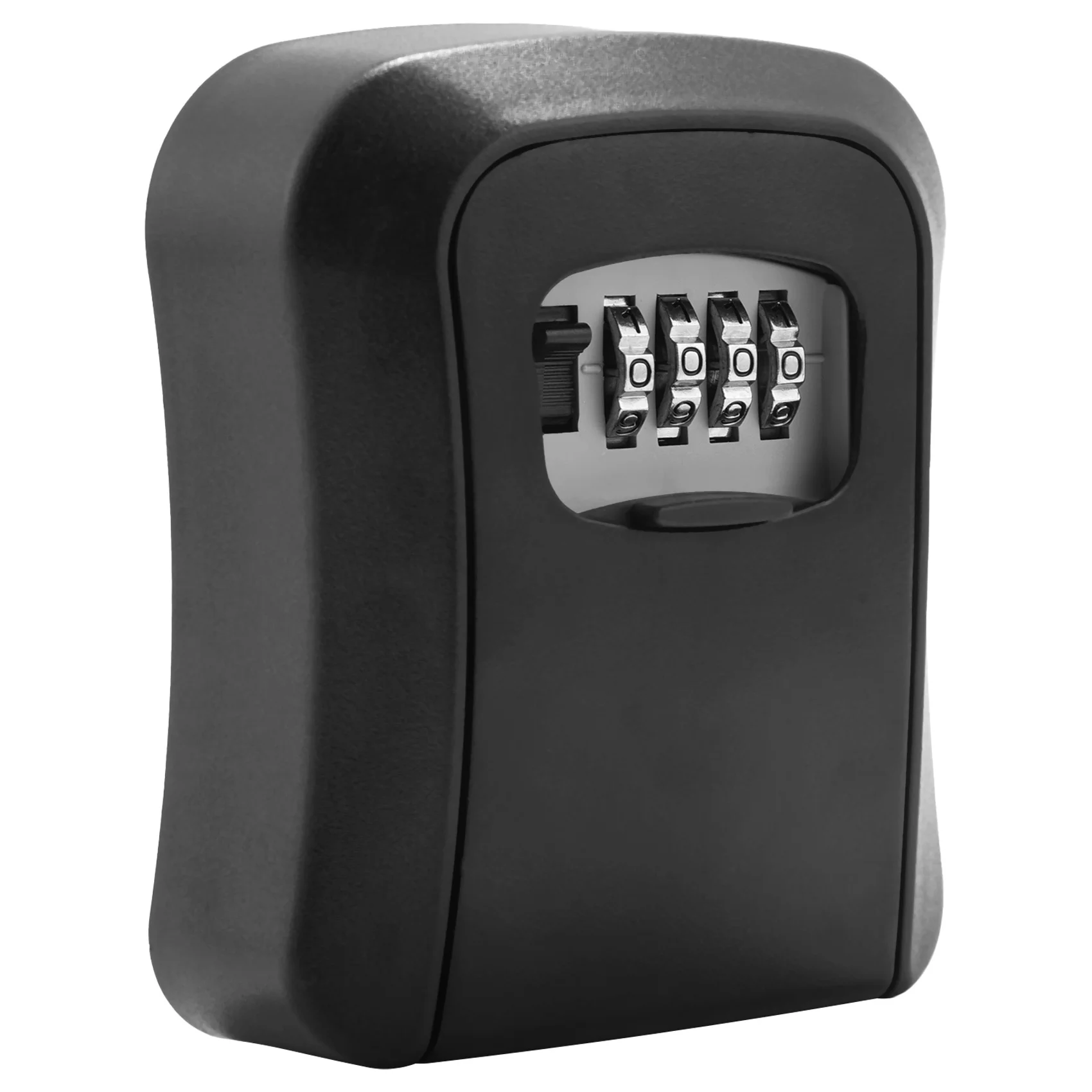 

Черный замок для ключей с паролем, Футляр для ключей из цинкового сплава, погодозащищенный 4-значный комбинированный ящик для хранения ключ...