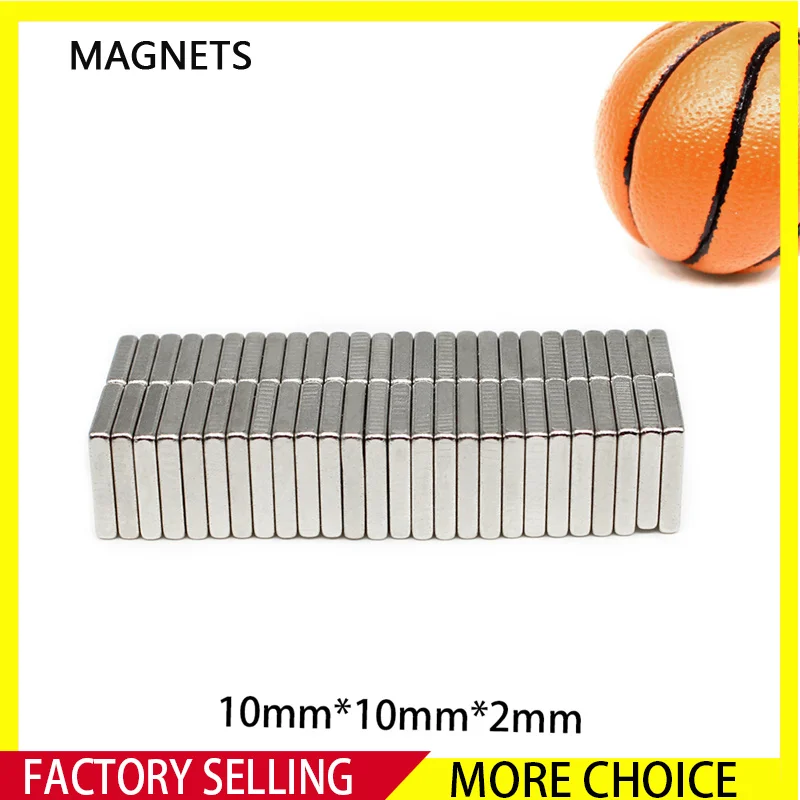 

10~500PCS Super Strong Rare Earth NdFeB Neodymium Bar Block Magnets 10x10x2mm Permanent Magnet 10mm x 10mm x 2mm