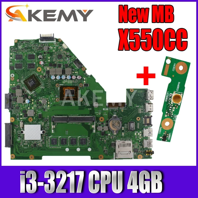 

Материнская плата Akemy X550CC i3-3 ЦП 4 Гб GT720M 2 ГБ для Asus X552C R510C R510C Y582C материнская плата для ноутбука X550CC материнская плата