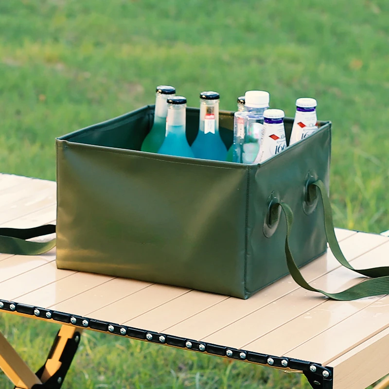 

Outdoor Camping Foldable Water Basin Portable Travel Storage Waterproof Bucket Bag PVC Large Diameter Water Storage Bucket