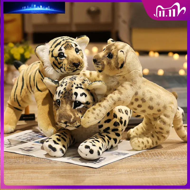 

39-58cm Simulation Baby Tiger Plush Toy Stuffed Soft Wild Animal Forest Tiger Pillow Dolls for Kid Birthday Gift Christmas Gifts