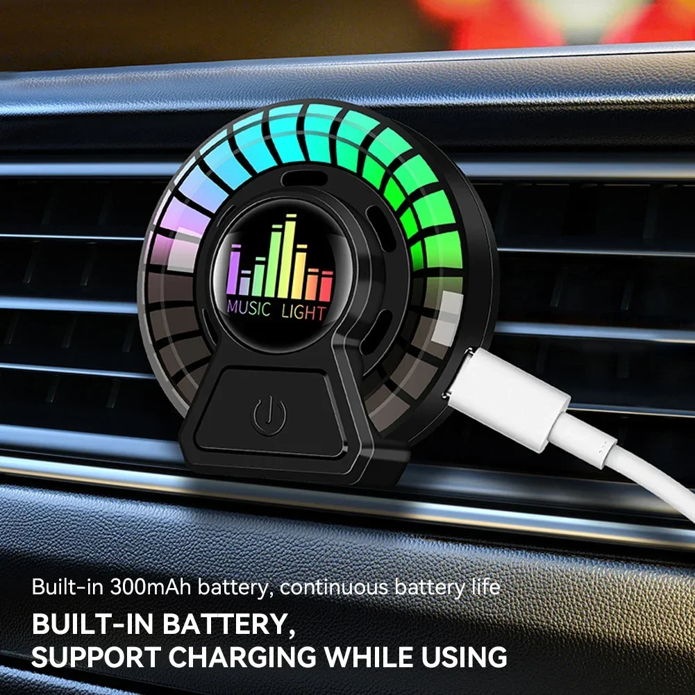 Автомобильный освежитель воздуха ароматерапия RGB звуковая лампа светодиодная