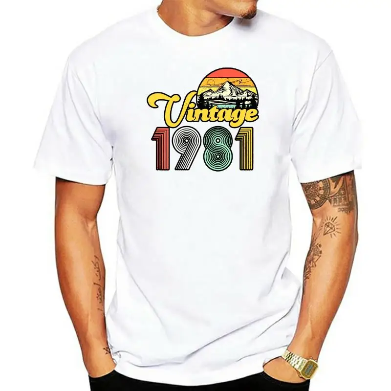 

Men T Shirt 38th Birthday with Retro Vintage 1981 Women T-Shirt