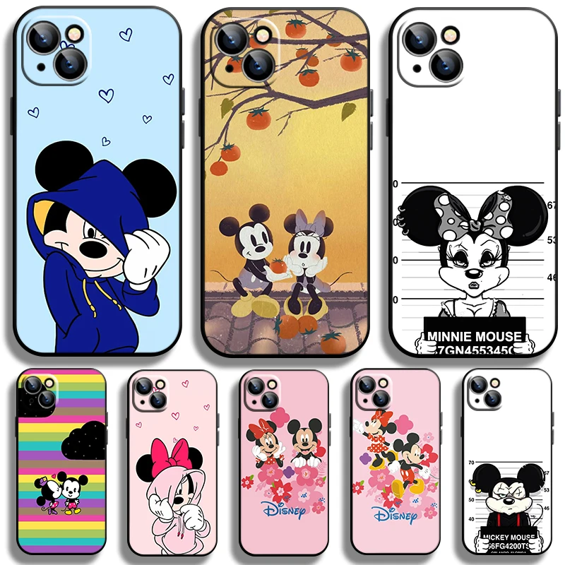 

Mickey mouse love Black Phone Case For Apple iPhone 14 13 12 11 Pro Max Mini XS Max X XR 7 8 Plus Cover